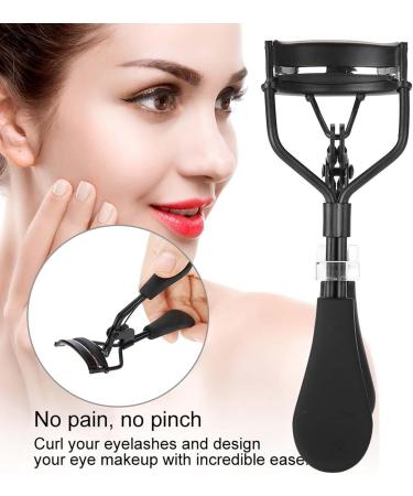 Verdant Touch Stainless Steel Eyelash Curler Stainless Steel Eyelash Curler Silicone Ring Pad Eye Lash Curling Tool Black Professional Cosmetic Tool - Buy Online on SooperMarket.com