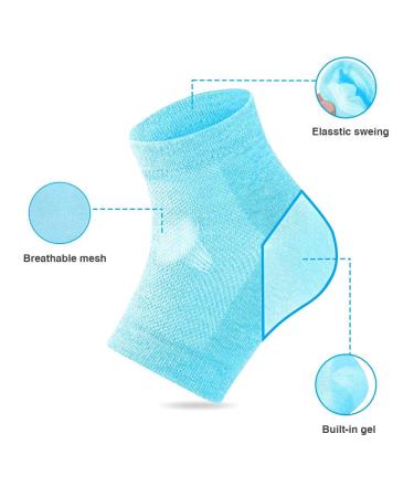 3 Pairs Gel Socks for Heel Protection & Moisturizing | Silicone Heel Spur Bandage for Dry Cracked Feet - Buy Online on SooperMarket.com