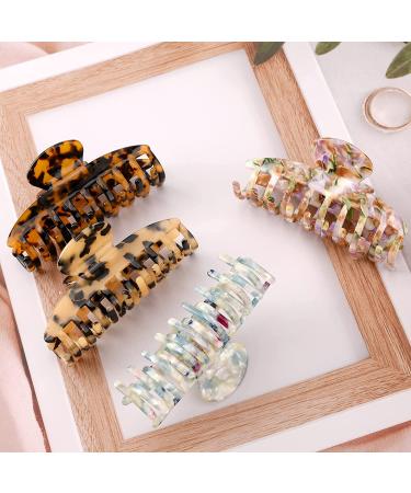 4 Pack Nonslip Large Fashion Hair Claw Clips - Strong Hold Accessories for Women & Girls - 3.7 inch Banana Hair Claws - Buy Online on SooperMarket.com