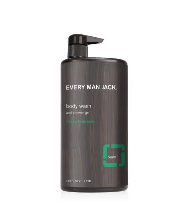 Every Man Jack Body Wash, Eucalyptus Mint, 33.8-Ounce