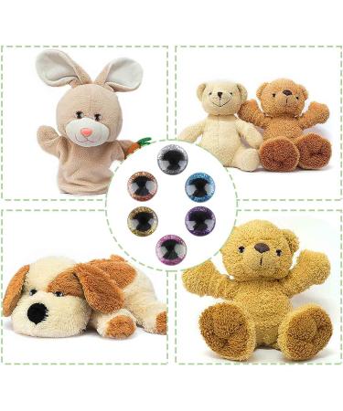 120pcs Glitter Plastic Safety Eyes - 6 Colors, 12mm-20mm Round Eyes for Dolls, Teddy Bears, Toys - DIY Crafts - Buy Online on SooperMarket.com