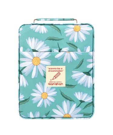 qianshan Pencil Case Holder Slot - Holds 202 Colored Pencils or 136 Gel Pens with Zipper Closure - Large Capacity Polyester Pen Organizer for Watercolor Pens or Markers - Perfect for Artist Daisy daisy202