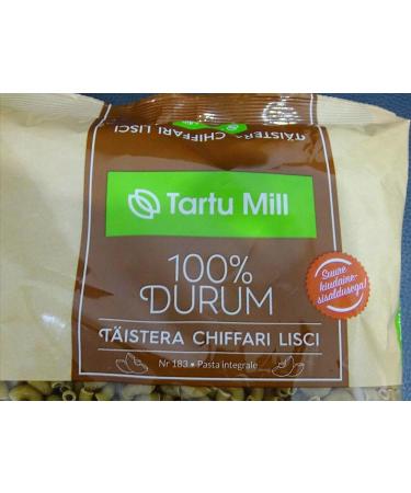 Whole Grain CHIFFARI LISCI Pasta Dry 100% Durum Wheat Premium Semolina Macaroni Tartu Mill Nr 183 (x2 CHIFFARI LISCI 500g) 1Kg - Buy Online on SooperMarket.com