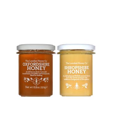 Shropshire Creamed & Oxforshire Summer Blossom Honey Duo Gift Set Shropshire Creamed & Oxfordshire Summer
