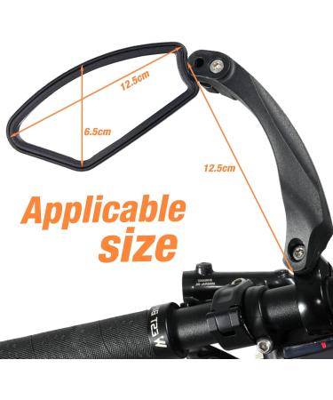 Adjustable 360 Bicycle Rear Mirror - Foldable Bike Handlebar Steering Mirror for E-Bikes (Left 1 Piece) - Buy Online on SooperMarket.com
