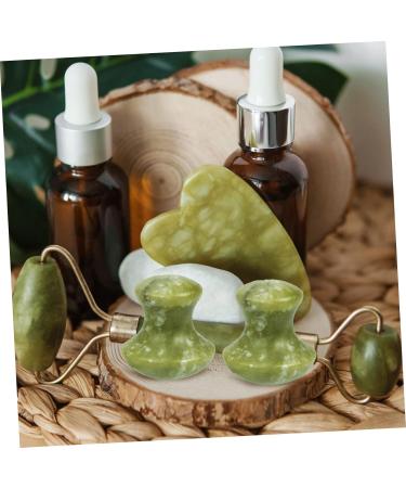 Mikinona 2pcs Neck Massager Tool Face Massager Eye Massager Eye Face Beauty Massagers Roller Rose Quartz Jade - Buy Online on SooperMarket.com
