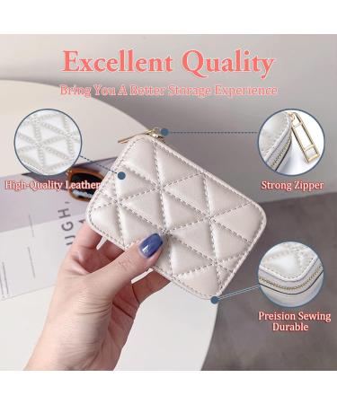 Female Travel Lipstick Case with Mirror - Pink Leather Makeup Bag for Women's Toiletries, Daily Touch-ups & Cosmetic Storage - Buy Online on SooperMarket.com