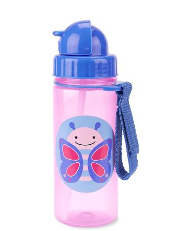 Skip Hop Toddler Sippy Cup with Straw - Zoo Straw Bottle 13 oz (Butterfly) - Buy Online on SooperMarket.com