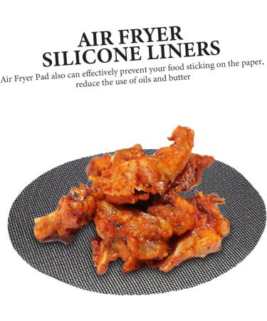 Zerodeko 4pcs Air Fryer Pad Air Fryers Airfryer Microwave Steamer Air Fryer Silicone Pad Washable Baking Mat Black 20.5X20.5X0.1CM - Buy Online on SooperMarket.com