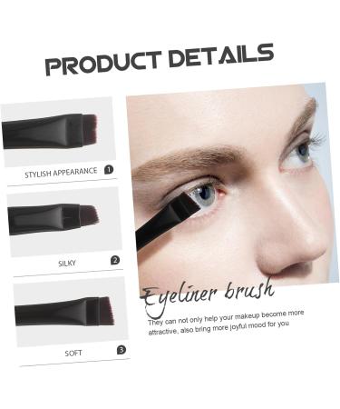 Baluue 12 Pcs Female Black Oblique Eyeliner Brush Ultra Thin Eyeliner Brush - Buy Online on SooperMarket.com