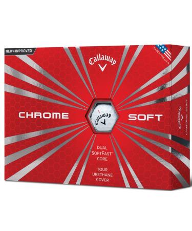 Callaway Chrome Soft Golf Balls, Prior Generation, (One Dozen) White
