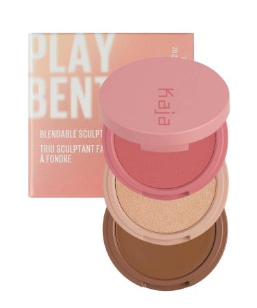 Kaja 3-in-1 Blendable Sculpting Trio - Play Bento | with Mango Seed Butter, Cream Bronzer, Powder Blush, and Highlighter, 02 Cloud Latte 02 Cloud Latte - Medium Complexions