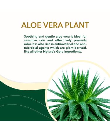 Nature's Gold Natural Hypoallergenic Aluminum-Free Deodorant | Aloe Vera Infused | Safe for Sensitive Skin | Stain-Free | Jasmine & Cedarwood Scent | Includes Free Organic Lip Balm - Buy Online on SooperMarket.com