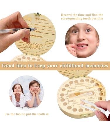 Premium Wooden Milk Tooth Box | Baby Tooth Storage & Display for Girls | Perfect Gift for Birth | Elegant Souvenir Box - Buy Online on SooperMarket.com