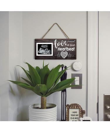 Yudarte New Mom Gifts: Love at First Heartbeat Sonogram Photo Frame - Baby Nursery Decor for First Time Parents - Buy Online on SooperMarket.com