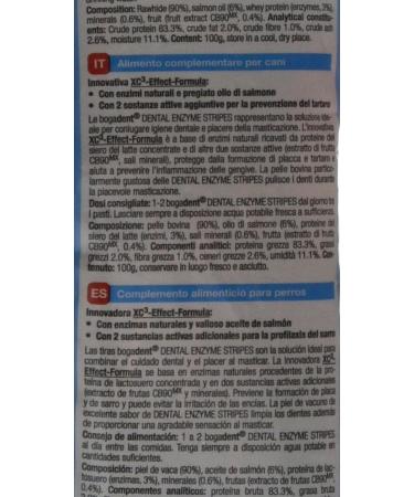 Buy Bogadent Dental Enzyme Stripes for Medium Dogs - 100g (Pack of 2) | International Shipping Available - Buy Online on SooperMarket.com