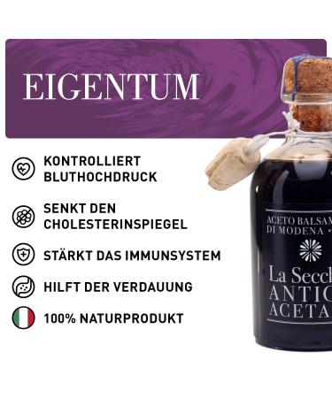 La Secchia Balsamico Vinegar from Modena IGP - Two Stars Aged in Oak Barrels | 250ml Traditional G.G.A. - Buy Online on SooperMarket.com