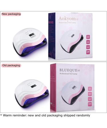 Aokyom 168W Nail Dryer Lamp with Timer and Smart Sensor for Gel Nails - UV LED Professional Nail Lamp for Finger/Toenail - LCD Display - Compatible with All Gel Polish - Buy Online on SooperMarket.com