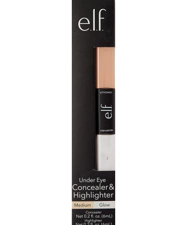E.L.F. Under Eye Concealer & Highlighter - Medium Glow 0.4 fl oz | Best Eye Brightening Makeup - Buy Online on SooperMarket.com