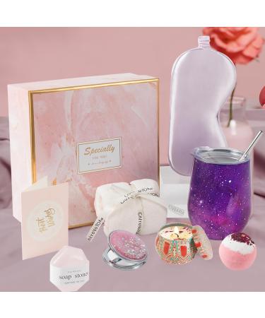 Santentre gift set women gifts for women 8 -way set gift set women birthday best friend gifts with 360ml stainless steel vineyards birthday present for women mom girlfriend sister rosa