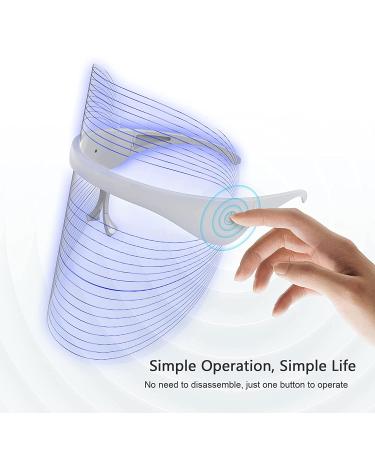 LED Light Facial Mask | 3 Colors Photon Beauty Device for Facial Rejuvenation & Anti-Aging - Buy Online on SooperMarket.com