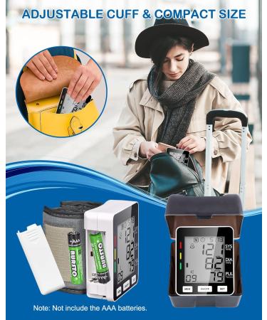 Alecaremed Wrist Blood Pressure Monitor with Adjustable Cuff & Large LCD Display - 198 Reading Memory, Voice Function - Automatic Digital BP Machine for Home Use (Black) - Buy Online on SooperMarket.com