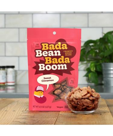 Bada Bean Bada Boom Roasted Fava Beans - 110 Calories, 4g Fiber, 6g Protein - Gluten-Free & Vegan - 4.5oz (Pack of 6) - Buy Online on SooperMarket.com