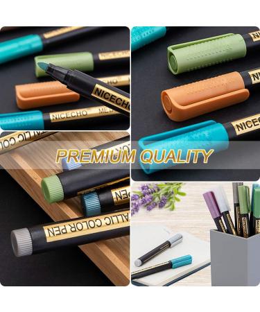 26 Colors Medium Tip Metallic Paint Pens - Ideal for Easter Egg Art, Rock Painting, Card Making, Scrapbook Crafts, DIY Photo Album on Black Paper - Buy Online on SooperMarket.com
