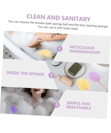 NOLITOY 4 Pcs Bath Ball Loofah Sponge - Honeycomb Shower Exfoliating Scrubbers for Baby & Skin-Friendly Cleaning Supplies - Buy Online on SooperMarket.com