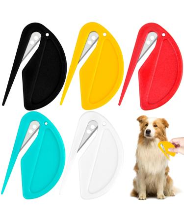 Vibbang 5 Pieces Pet Knotting Comb Pet Grooming Brush Knotting Comb for Dog and Cat Grooming Comb Knot Pet Dog Shedding Brush Puppy Knotting Comb Pet Grooming Tool Tangle Remover