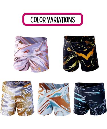 Dancina Marble Line Gymnastics Leotards for Girls + Shorts Set | Pink & Gold | Ages 4-12 - Buy Online on SooperMarket.com