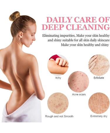 African Exfoliating Net Sponge Set - 31.5 Inch Loofah Body Scrubber for Shower - Women Men Skin Smoother - Daily Use (Pink Black Purple) - Buy Online on SooperMarket.com