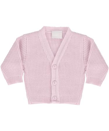 Baby Cardigan Premature Baby Cardigan Winter Knitted Cardigan for Baby Boys & Girls Ribbed Knit Baby Knitwear Made in Portugal Pink 3-5 lb 3-5 lb Pink