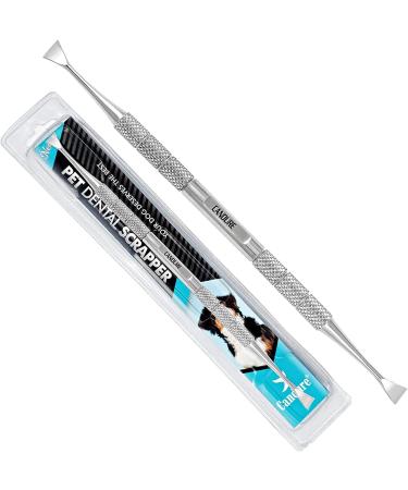 Candure Dental Pick Stainless Steel Double Ended Dental Scraper for Teeth Cleaning Hygiene Tool for Tartar and Plaque Remover Teeth Cleaning at Home for Adults & Pets (Scraper)