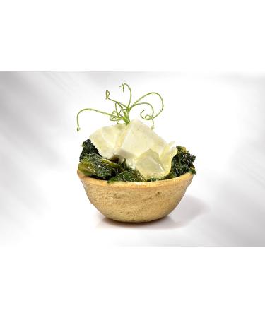 CROC'IN - Pesto Tartlet Shells - Edible Savoury Appetizer Basil Pesto Mini Pastry Cases - Artisanal Confection - 24 Pieces Pesto 24 - Buy Online on SooperMarket.com