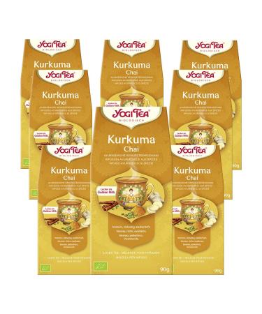 Yogi tea turmeric chai ayurvedic organic spice teavon nature from caffeine -free mixture of turmeric cinnamon and ginger yogi tea loose tea 8 pack of 90g (720g) ideal as a gift