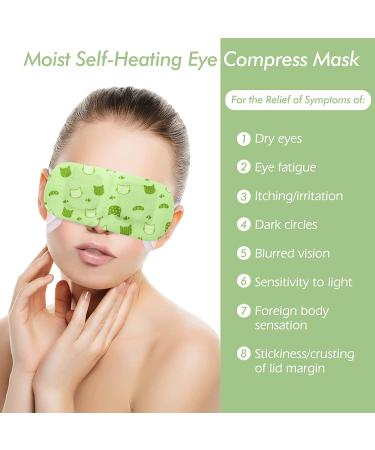 16-Pack Heated Eye Mask for Dark Circles & Puffiness - Disposable Steam Mask for Stress Relief, Dry Eyes - Works Better with Eye Cream - Portable Beauty Care - Unscented - Buy Online on SooperMarket.com