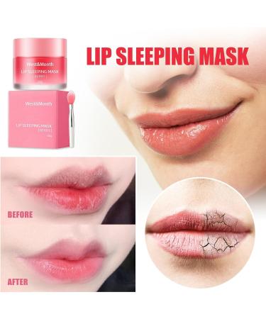 Lip Mask - Lip Sleeping Mask - Lip Sleep Mask Overnight Lip Skincare Lip Oils - Lip Moisturiser for Dry Chapped Peeling Cracked Lips Fades Lip Lines Lip Balm for Moisture Lip Care - Buy Online on SooperMarket.com