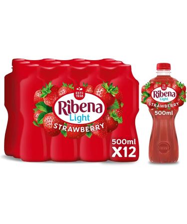 Ribena Strawberry Juice Drink No Added Sugar 500ml (12) 500 ml (Pack of 1)