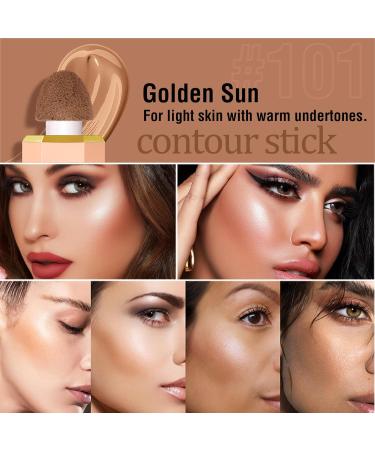 Caramel Tan Bronzer Contour Stick - Cream/Liquid Wand for Smooth Matte Finish - Natural Makeup Effect - Bronzer Beauty Products - Buy Online on SooperMarket.com