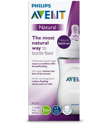 Philips AVENT Natural Baby Bottle Clear 9oz 2pk SCF013/27 | Set of 2 Bottles - 9oz Capacity - Buy Online on SooperMarket.com