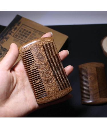 Comb Vintage Sandalwood Comb Gold Wire Sandalwood Bar Comb Handmade Beard&Hair Combs for Women Natural Beautiful Wood Tooth wooden comb - Buy Online on SooperMarket.com