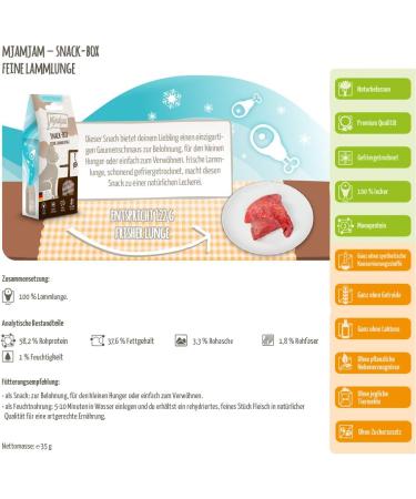 MjAMjAM Snack Box - Fine Lamb Lung Treats | 5 x 35g - International Shipping Available - Buy Online on SooperMarket.com