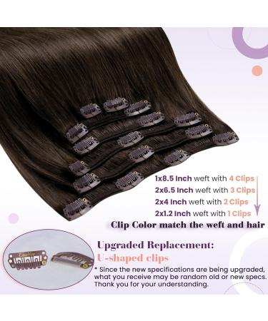 Buy Laavoo Real Hair Extensions Clip-In | Light Brown & Ash Brown | 20 Inch 105g 7pcs | Natural Look - Buy Online on SooperMarket.com