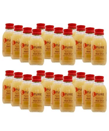 Pure Shot organic apple-ginger.Organic and vegan.Without sugar no additives 100% organic (DE- KO-005) 24 x 100 ml organic ginger shots 100 ml (24 Pack)