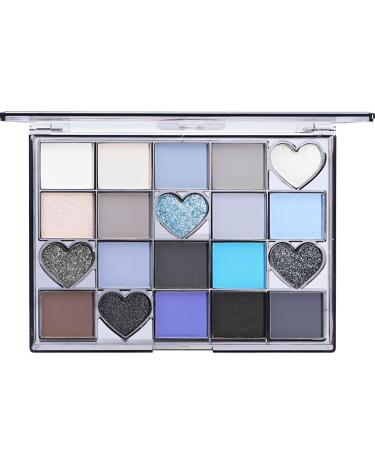 Eyeshadow Palette 20 Colors Eye Shadow Shades Pallets Glitter Navy Blue Makeup Set Intense Color Blendable Pressed Pigment Eyeshadow For Women Girls Gift DS102