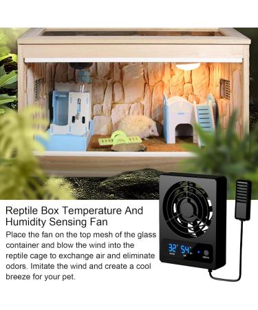 Neamou Reptile Fan - Smart Cooling Fan for Reptile Tank with LED Display | Strong Wind Vent Fan Low Noise Cooling Fan for Amphibians Reptiles Snakes B: Celsius ( ) - Buy Online on SooperMarket.com