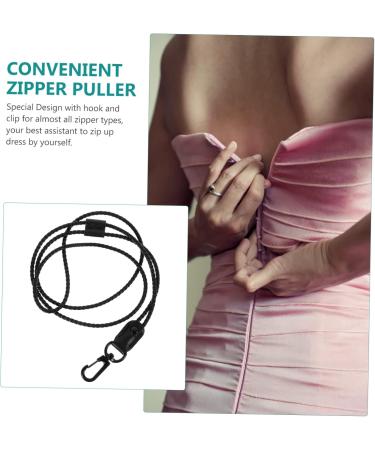 Button Hook Helper 3pcs Button Assist Device Zipper Assistance Travel Zipper Aid Zipper Accessories Travel Zipper Assist Leather(Black 54.00X1.50X0.30CM) 54.00X1.50X0.30CM Black - Buy Online on SooperMarket.com