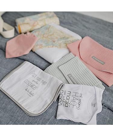 Mimuselina 2 Pack: Foldable Baby Changing Pad & Water-Repellent Diaper Bag - Portable Dirt-Repellent Waffle Mint - Buy Online on SooperMarket.com