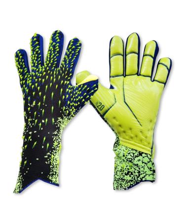Olyspm goalkeeper gloves children football gloves goalkeeper gloves with comprehensive protection for a perfect hit non -slip breathable football gloves size 6/7/8/9/10 (green)